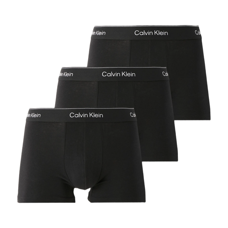 Calvin Klein 3er-Pack Trunks – Icon Cotton Stretch – Schwarz Xs
