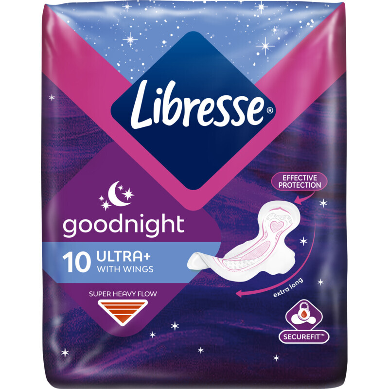 Libresse Goodnight Ultra Wings - 10 stuks