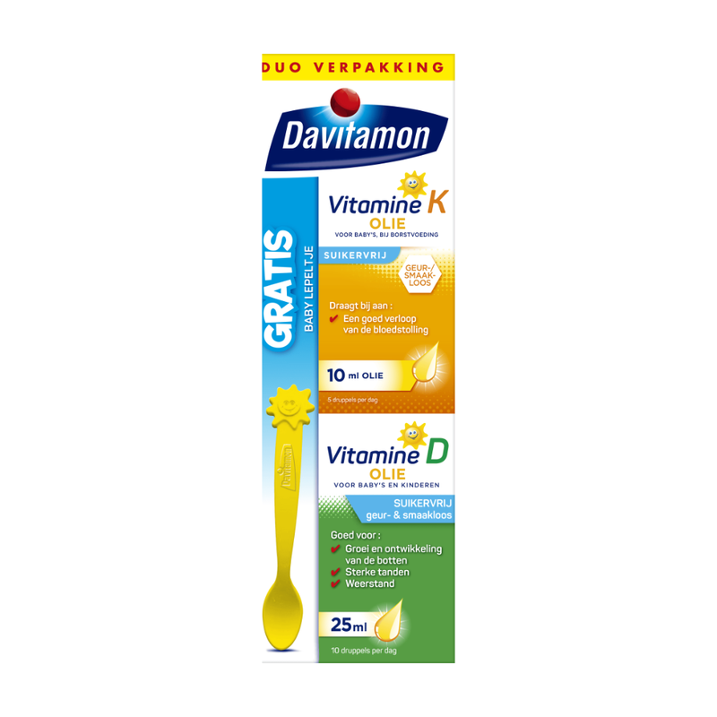 Davitamon Baby's Eerste Vitamine D Olie 25 ml & Vitamine K Olie 10 ml Combiverpakking