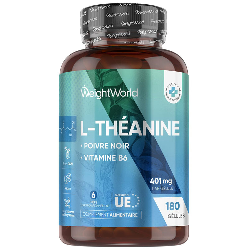 WeightWorld L-Théanine avec mélisse 500 mg 180 gélules
