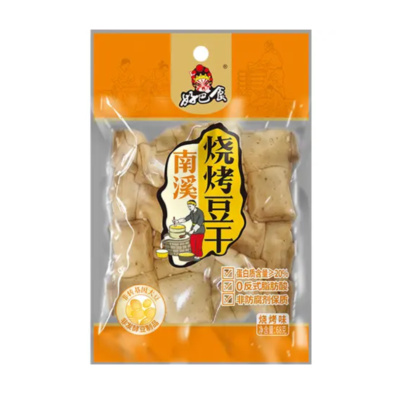 Nanxi Tofu Snack, BBQ Flavor, 68g
