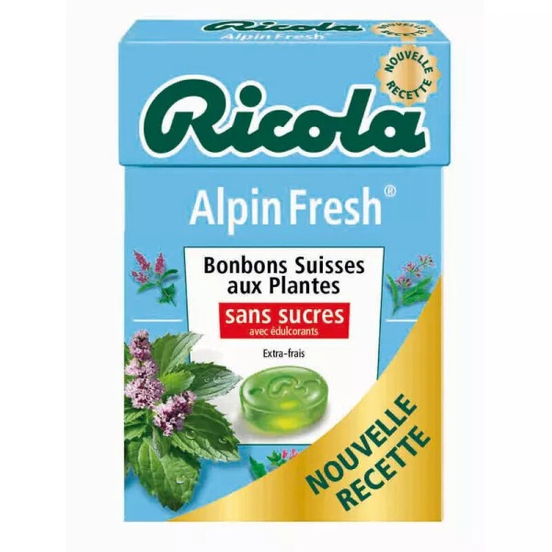 Bonbons Aolin Fresh Sans Sucres Ricola La Boite De 50 G