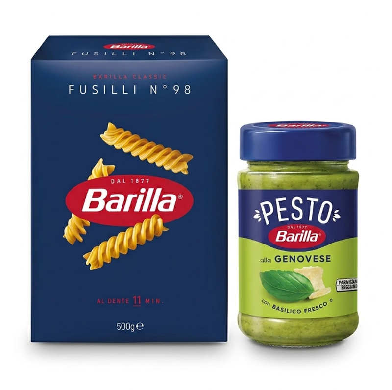 Vorteilspack Barilla Fusilli Nr. 98 - 500 g + Barilla Pesto alla Genovese 190 g