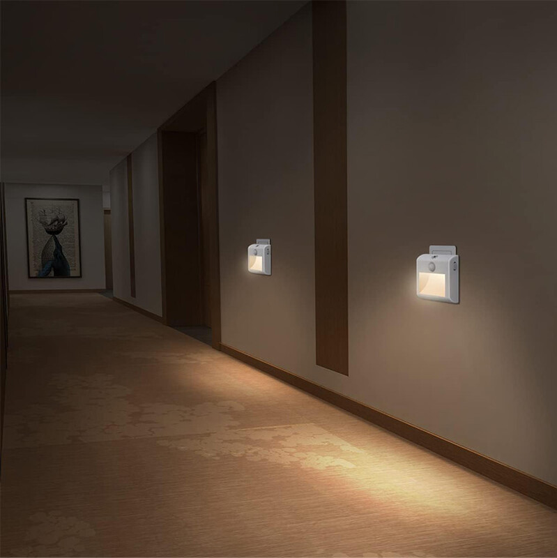 2 sets of motion capture night lights with touch dimming, SMD LED 1W 100-240V, ABS+ metal, 4000-4500K warm white, home storage function for bedroom and bathroom