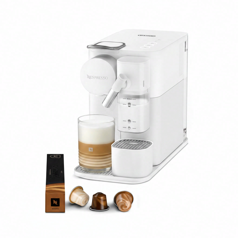 Nespresso Original, De'Longhi EN510.W Lattissima One, Latte & Cappuccinosysteem voor één kopje, Koffiemachine met capsules, 1,0 Liter - Wit