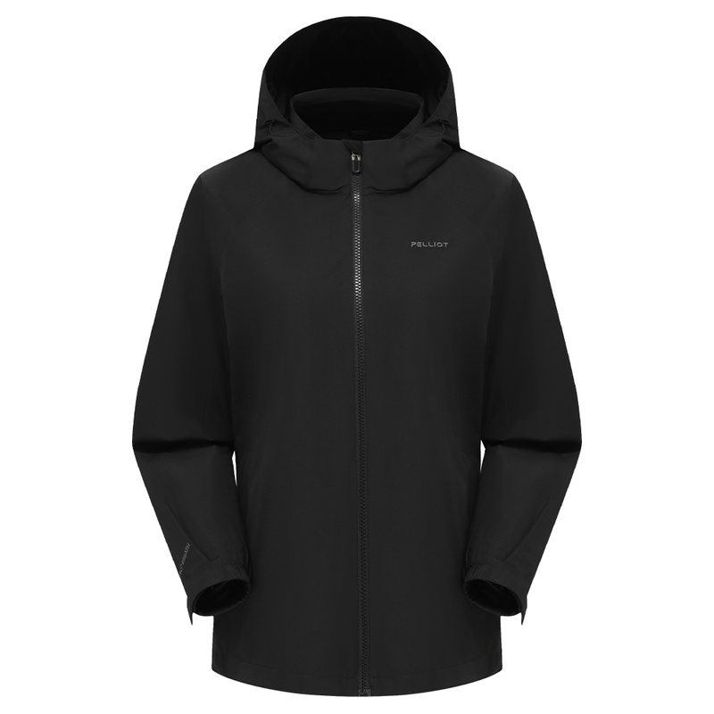PELLIOT Outdoor Herbst Windbreaker Trekkingjacke Damen Schwarz L