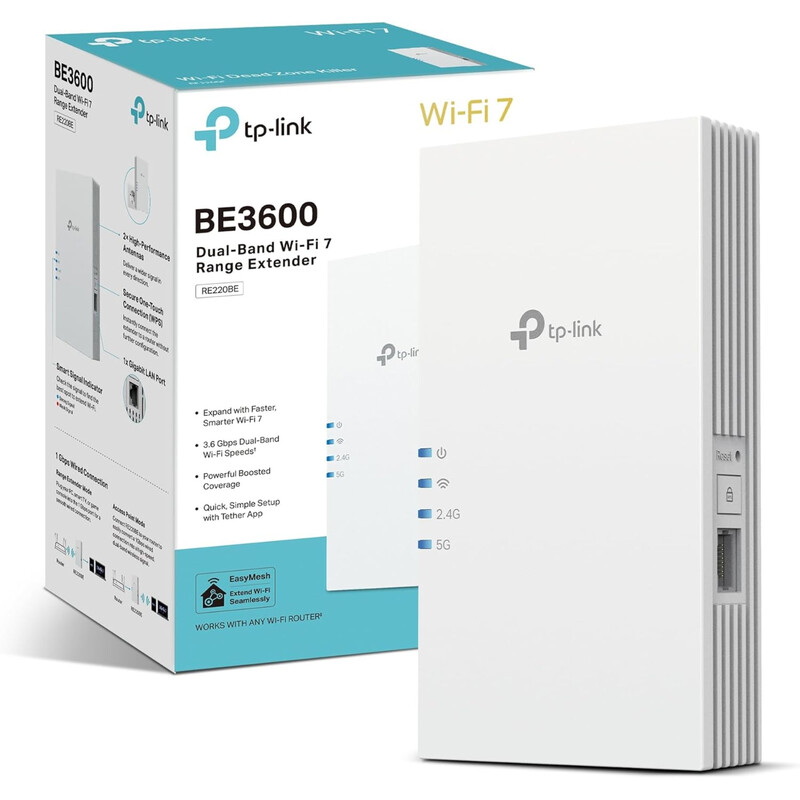 TP-Link RE220BE BE3600 Wi-Fi 7 Range Extender