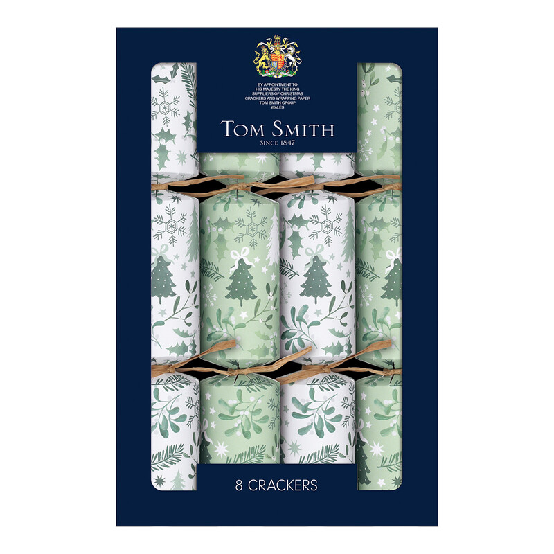 Festive Mistletoe Mix FSC Christmas Crackers, Pack of 8, 12.5in