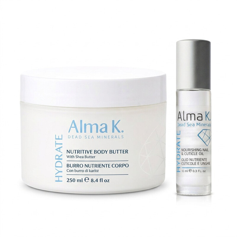 Alma K Nutritive Geschenkset | 28 % sparen | Körperbutter + kostenloses Nagel- & Nagelhautöl 10 ml | 40 % sparen