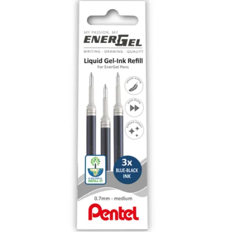 EnerGel Refill 0.7mm Red Pack of 3