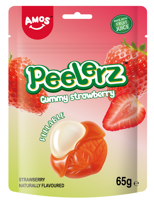Peelerz Gummy Strawberry Peg Bag 65g