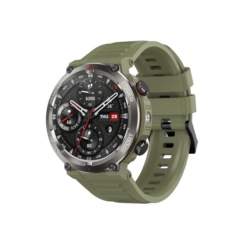 Blackview W50 Pro Smartwatch mit 1,45-Zoll-Display, 100 Tagen Akkulaufzeit, Beleuchtung, Kompass, IP68-Zertifizierung (wasserdicht), Bluetooth-Anruffunktion, Herzfrequenzmessung und über 100 Sportmodi für Android/iOS