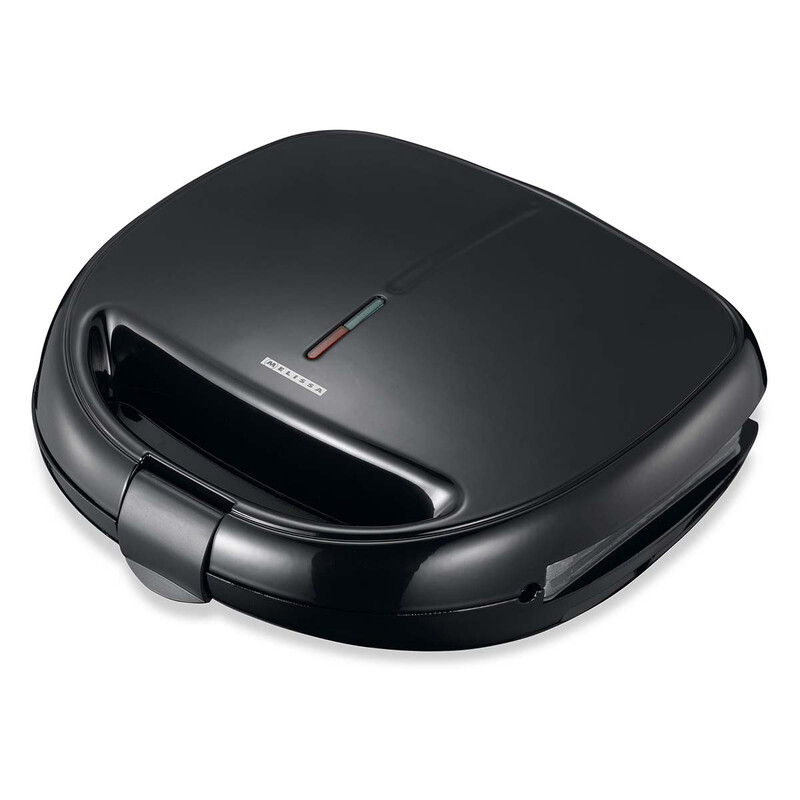 MELISSA 3-in-1 Sandwichmaker | Sandwich-/Panini-/Wafelplaten | 850 W | Automatische temperatuurregeling | Antiaanbaklaag | Zwart
