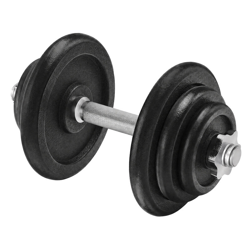 Ochama Kurzhantel, verstellbare Gusseisen Hanteln, 20 kg, Fitnessstudio & Zuhause, Training, schwarz