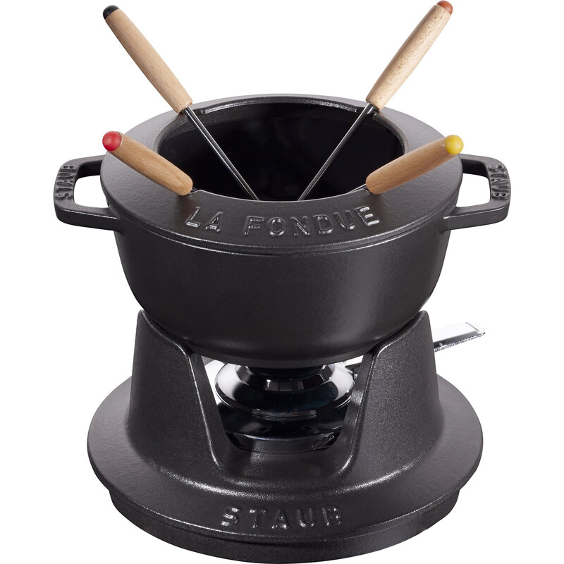 STAUB Fondue-Topf-Set 6,3 Zoll, Schwarz (Schwarz 19-3911tcx)