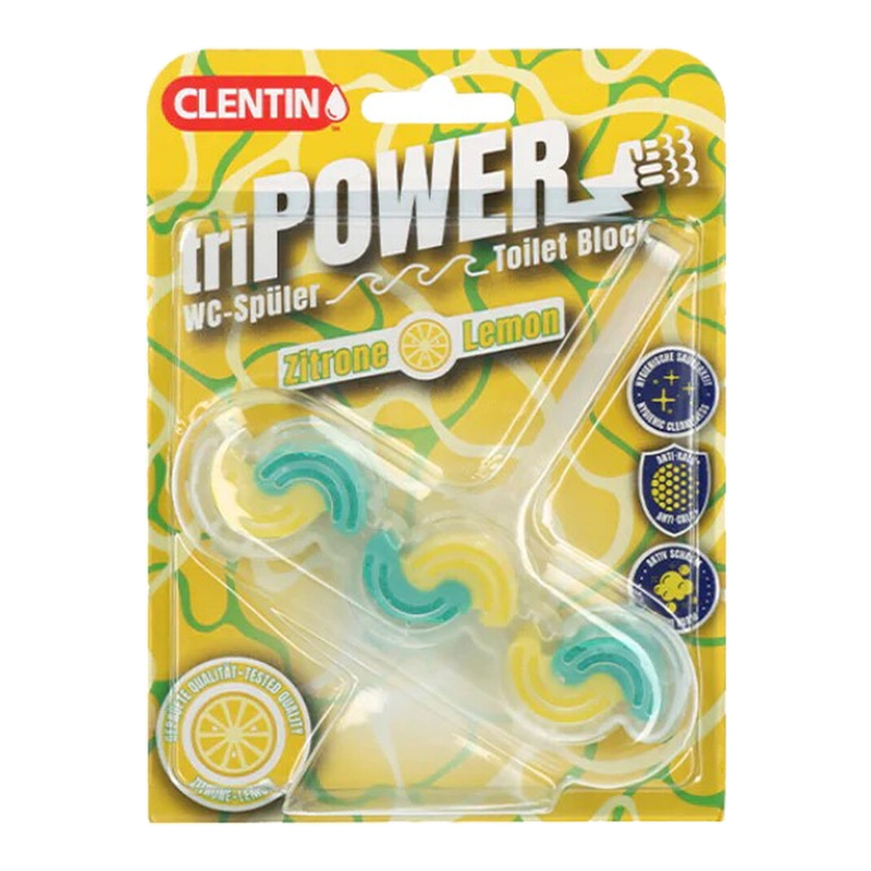 Clentin Tri-Power WC-Block Zitrone, 45 g