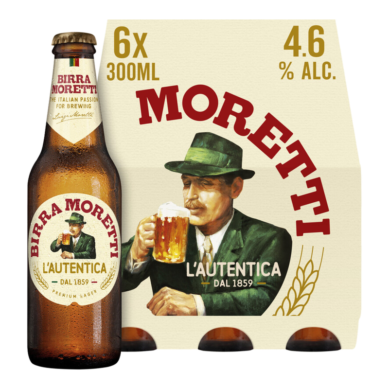 Birra Moretti L'Autentica bier - 6 x 300 ml