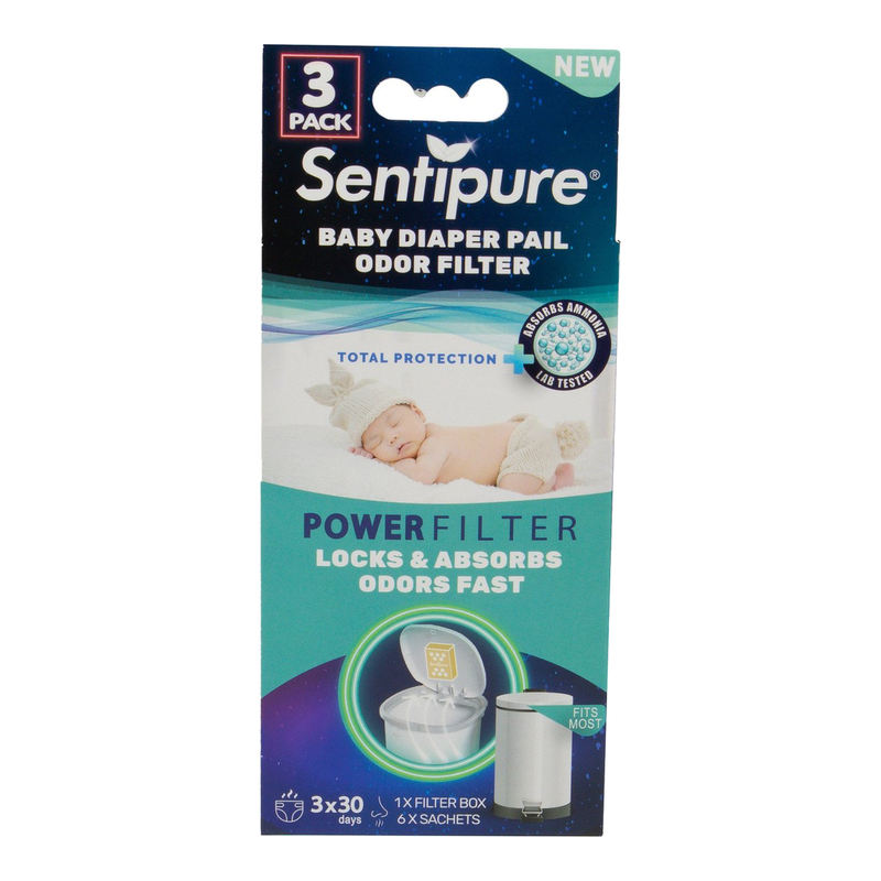 Sentipure Geurfilter voor Luieremmers – 90 Dagen Geurbescherming 36 pcs
