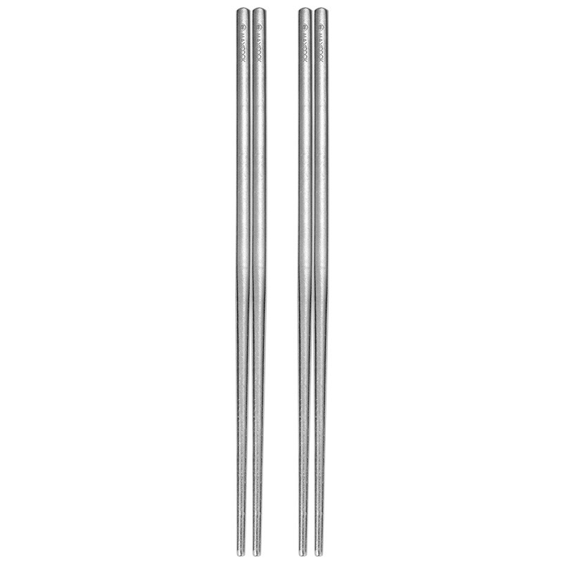 Maxcook Set mit 2 Paar reinem Titan Anti-Verbrühung-Essstäbchen MCK9119