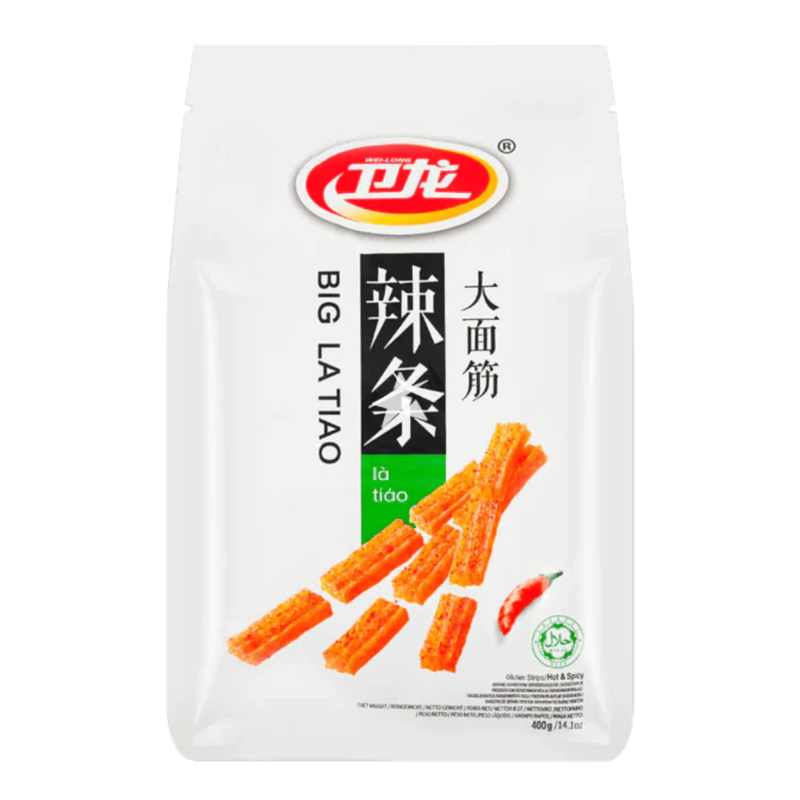 Weilong Spicy Strip Big Gluten - Spicy Flavor 400g