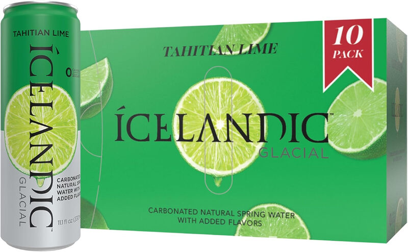 Tahitian Lime Sparkling Mineral Water - Can 10 x 330ml