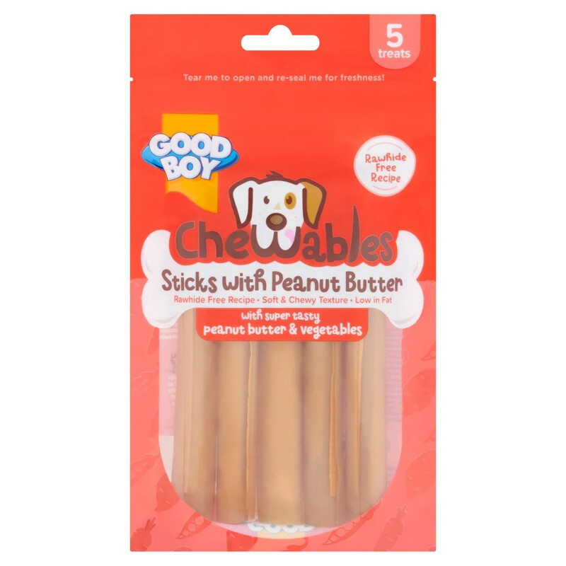 Chewables Peanut Butter Sticks Dog Treats 108g
