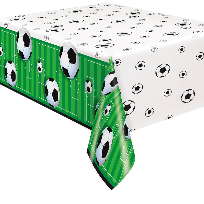 Unique Plastic Table Cover, Soccer, 1.37 x 2.13m