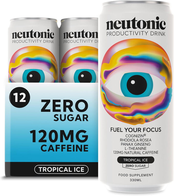 Neutonic Energy Drink Tropical Ice Flavour Focus Support Multipack - 12 X 330Ml
