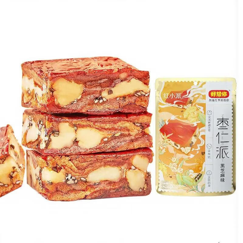 Haoxiangni Schwarzer Sesam Dattelpaste Kekse Schwarzer Sesam Geschmack 158 g (Enthält 7 Packungen)