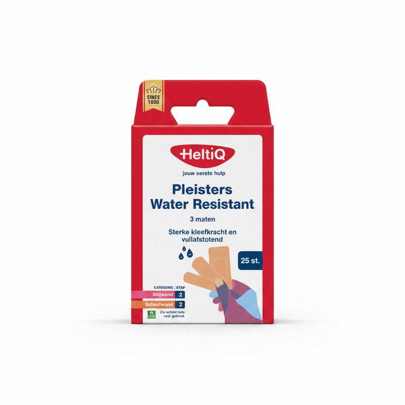 HeltiQ Pleisters Water Resistant 3 maten 1 karton 25 st.
