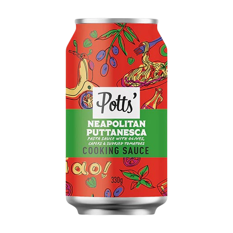 Potts Neapolitan Puttanesca Pasta Sauce In A Can 330g