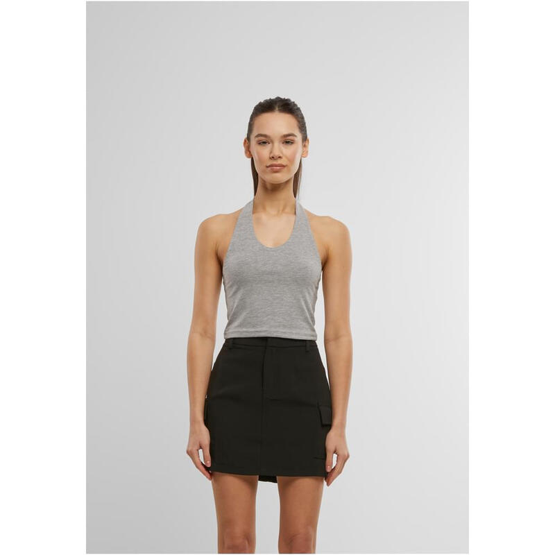 Urban Classics Damen Basic Rundhals-Jersey-Top grau meliert XS