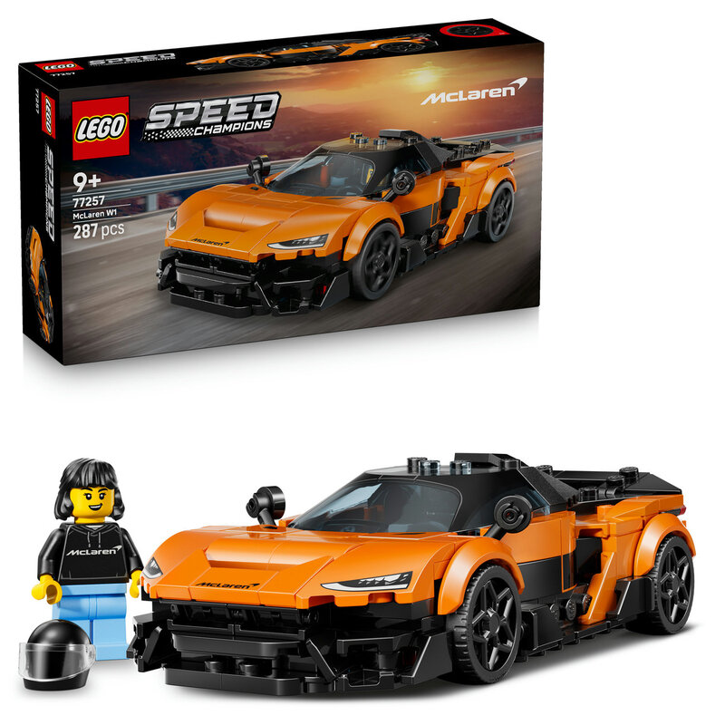 LEGO Speed Champions Bausteinset: McLaren W1 Rennwagen Modell Auto Spielzeug für Kinder und Sammler (77257)