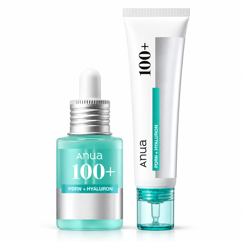 Anua PDRN + Hyaluron Coffret duo d'hydratation (Sérum 30 ml + Crème hydratante 60 ml)