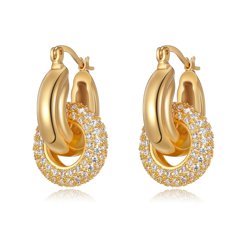 Stud Earrings Matte Gold Plated Love Knot Stud Earrings, Hypoallergenic Earrings