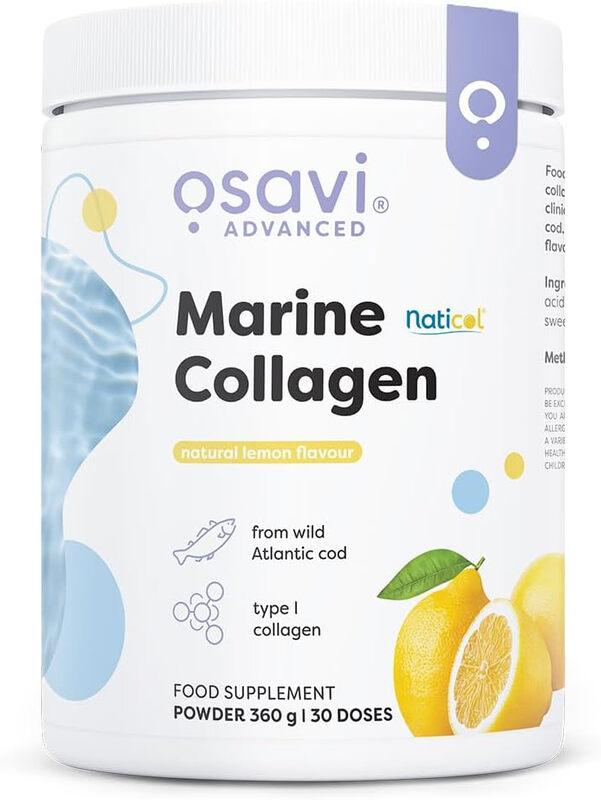Osavi Marine Collagen Skin Hair & Nails Wild Cod Lemon Beauty Support Powder Flavour - 360g