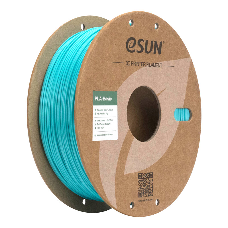 eSUN PLA-Basic 3D-printfilament 1,75 mm - Aqua 1 kg, Hoge snelheid & hoge kosteneffectiviteit geüpgraded PLA 3D-filament voor de meeste printers snelle levering