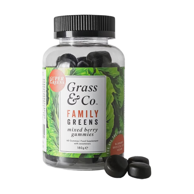 Family Super Greens Gummies Multivitamin with Probiotics Vitamins C D E Zinc Gut Immu