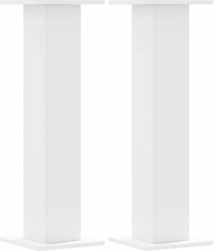vidaXL Plantenstandaards 2 st 30x30x95 cm bewerkt hout wit