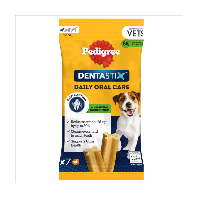 DENTASTIX Daily Dental Chews Small Dog Treat 7 Sticks 110g