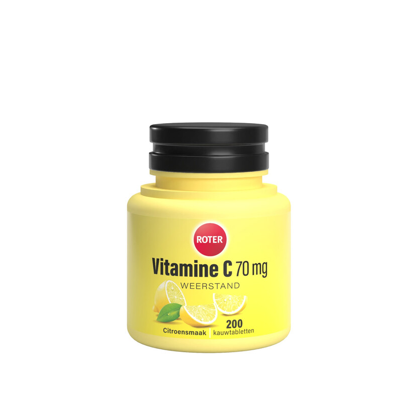 Roter Vitamine C 70 mg – soutient les défenses immunitaires – comprimés à croquer au citron, 200 unités