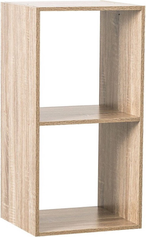5five Boekenkast 2-Lades Compartment Kast - Natuurlijk, 34,5 x 32 x 67,6 cm