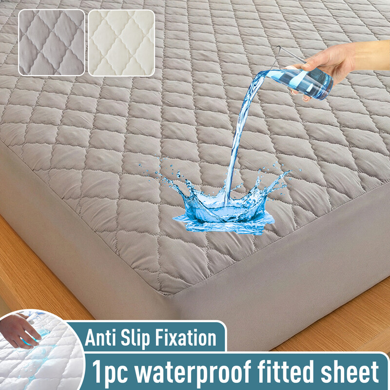 Waterproof Mattress Protector， Home Quilted Double Mattress Protector 30 cm Extra Dee