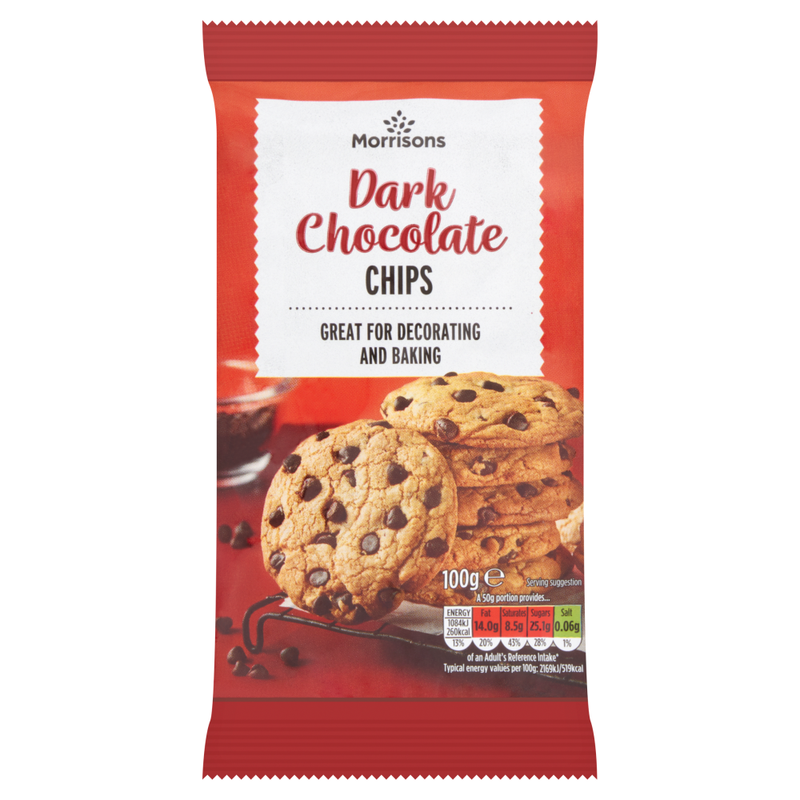 Morrisons Dark Chocolate Chips 100G