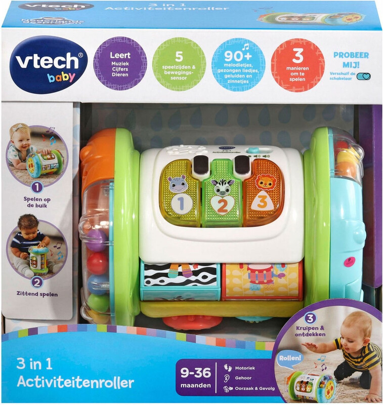 VTech Baby 3-in-1 activiteitenroller - multikleurig, 13,8 cm