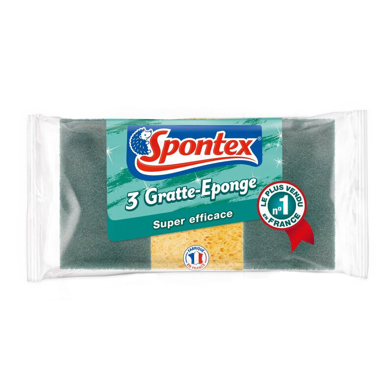 Gratte-Éponge Super Efficace Spontex MO3384123096001 – Lot De 3 Éponges - vue 3