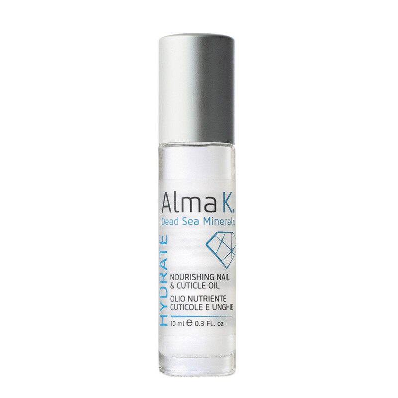 Alma K Pflegendes Nagel- & Nagelhautöl 10 ml – Feuchtigkeitsspendende Roll-On Nagelhautpflege mit Totes Meer Mineralien, Traubenkernöl, Vitamin E & Jojobaöl