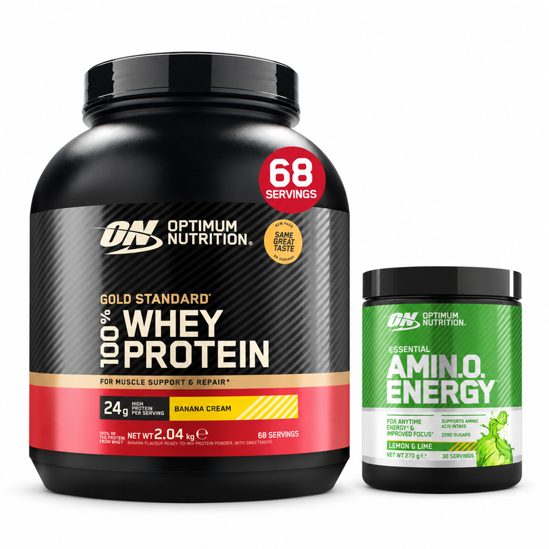 Optimum Nutrition Whey + Amin.O. Pack énergie