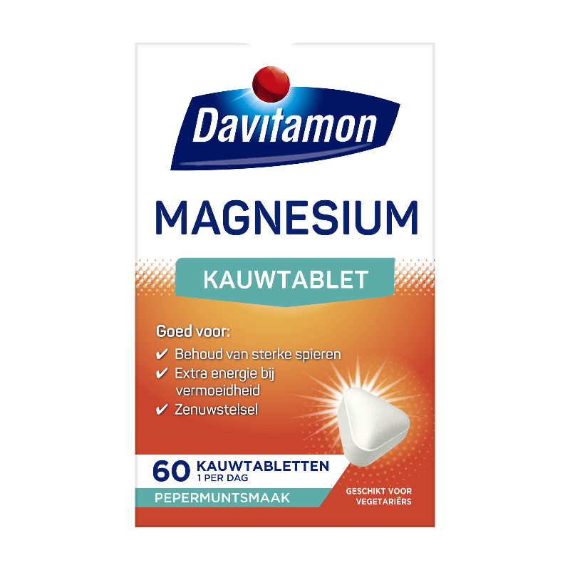 Davitamon Magnesium 375 mg Kauwtabletten 60 Stuks