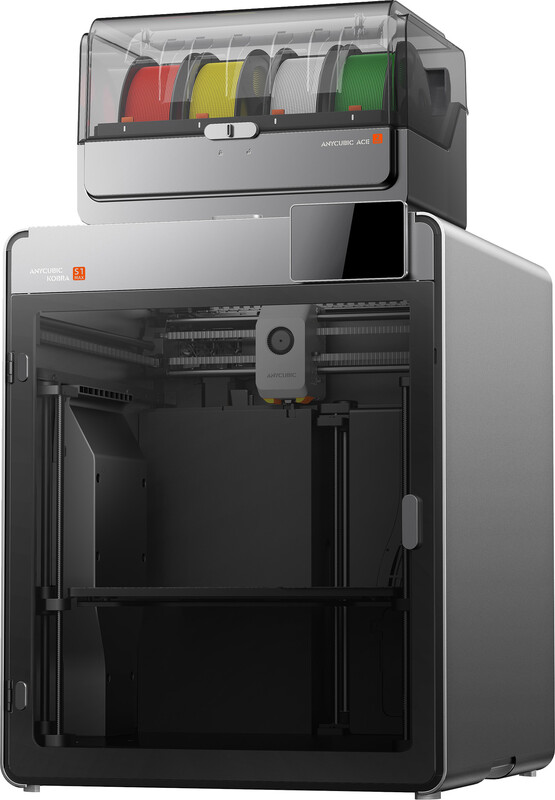ANYCUBIC Kobra S1 Max Combo meerkleurige 3D-printer, 16-kleurenprinten, volledig afgesloten CoreXY, 350×350×350 mm groot formaat, verwarmde kamer van 65 °C, hotend van 350 °C